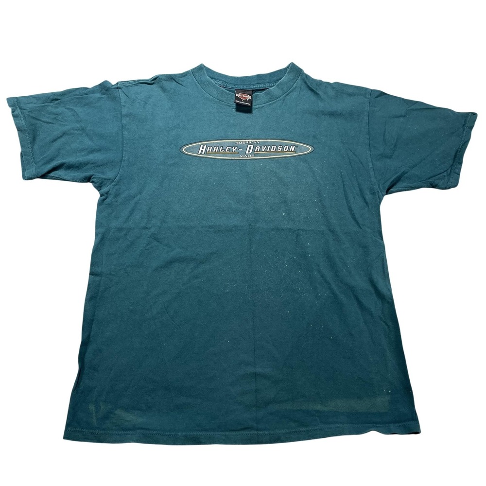 Vintage Holoubek Harley-Davidson Shirt Mens Large Green Daytona Beach Tee USA